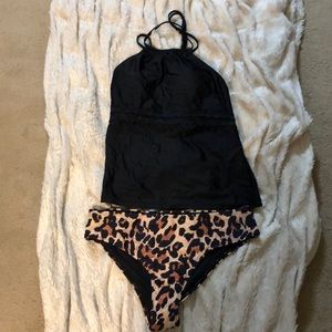 Cross Cross Back Tankini Swimsuit